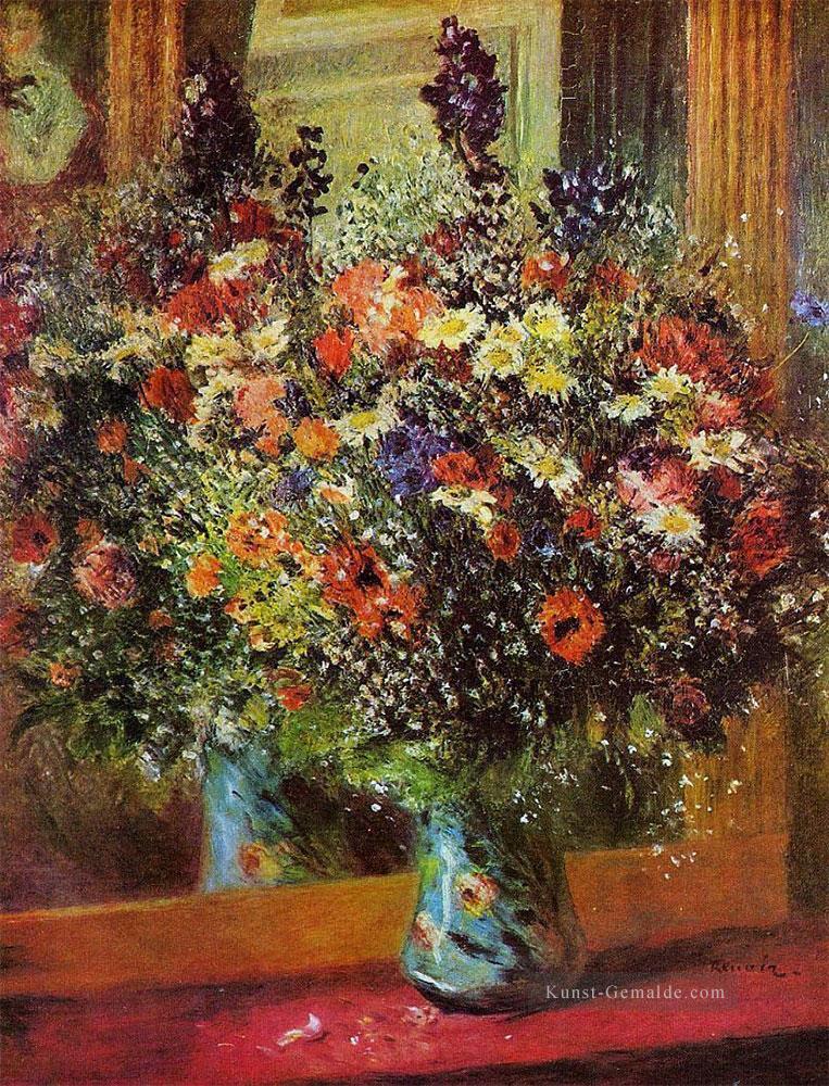 Blumenstrauß vor einem Spiegel Blume Pierre Auguste Renoir Ölgemälde